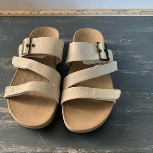 Vionic Pacific Ellie (Oat) US Size 9 Women's Platform Slide Sandal.